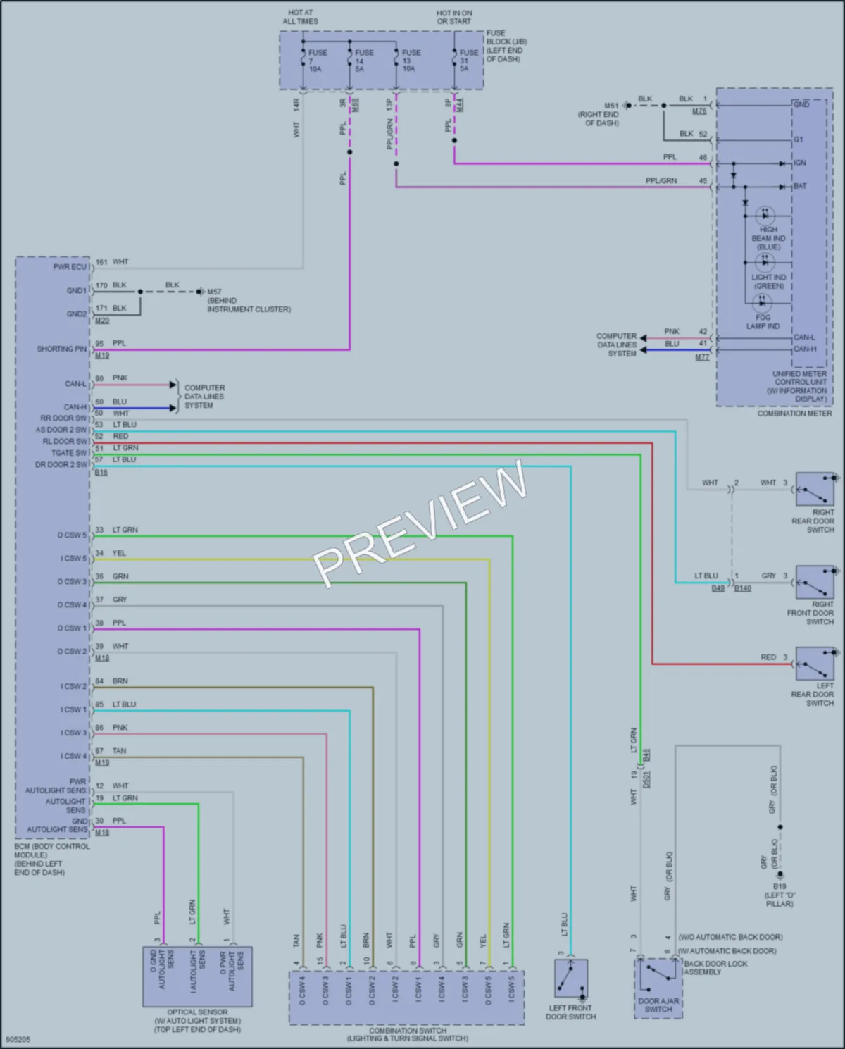 2018 Nissan RogueHybrid Headlights wiring diagram preview