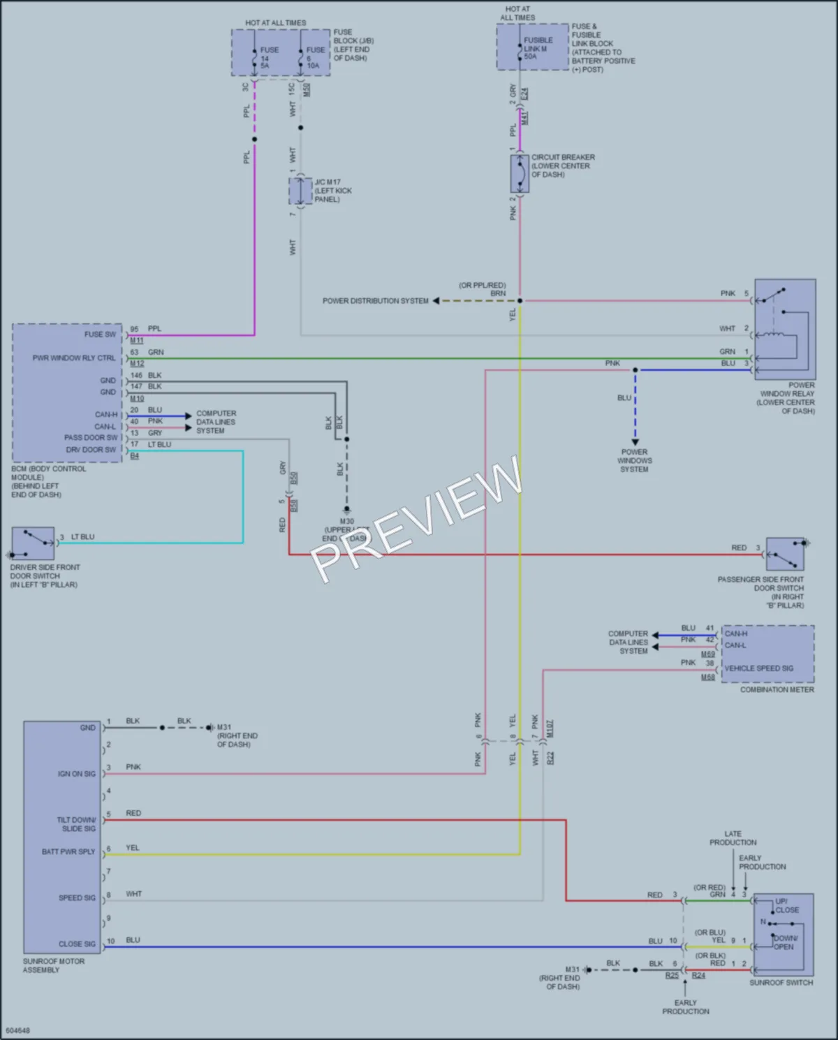 2018 Nissan RogueSport Power Top Sunroof wiring diagram preview