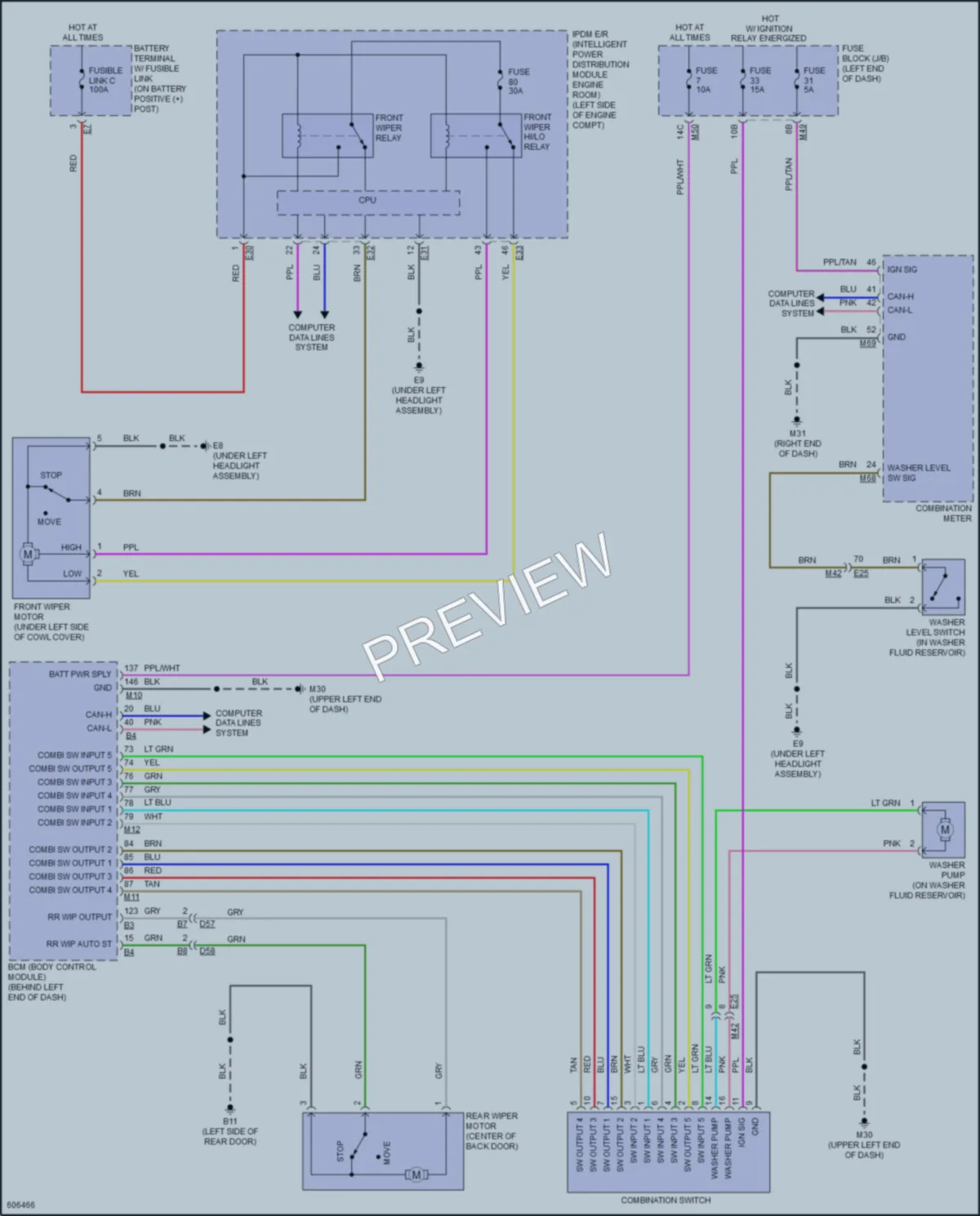 2018 Nissan RogueSport Wiper Washer wiring diagram preview