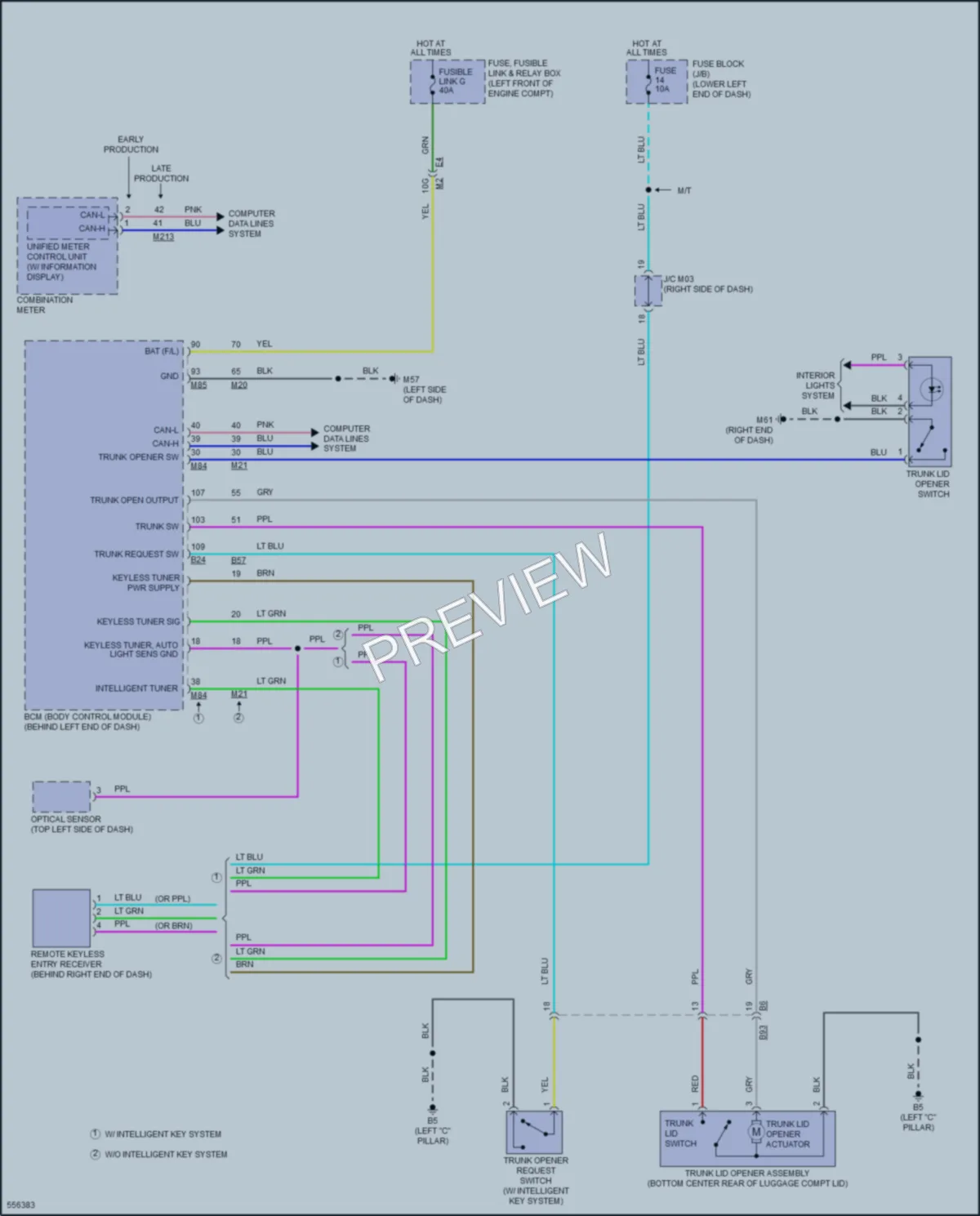 2018 Nissan Sentra Trunk Tailgate Fuel Door wiring diagram preview
