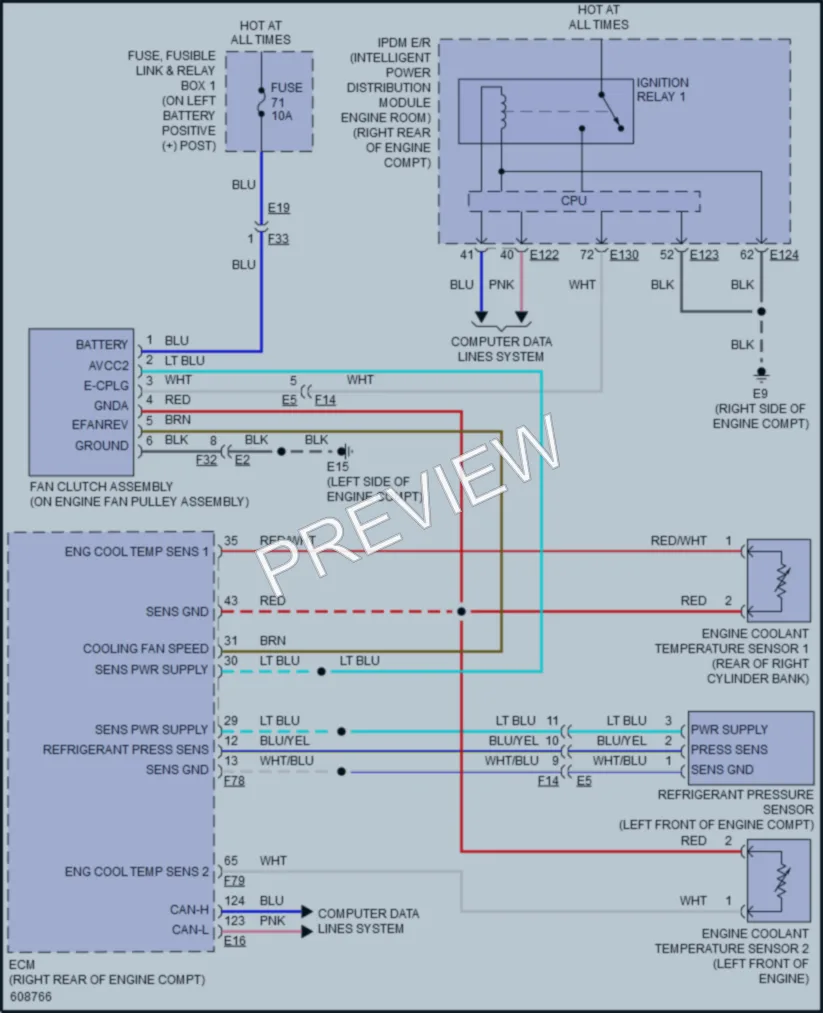 2018 Nissan Titan Cooling Fan wiring diagram preview