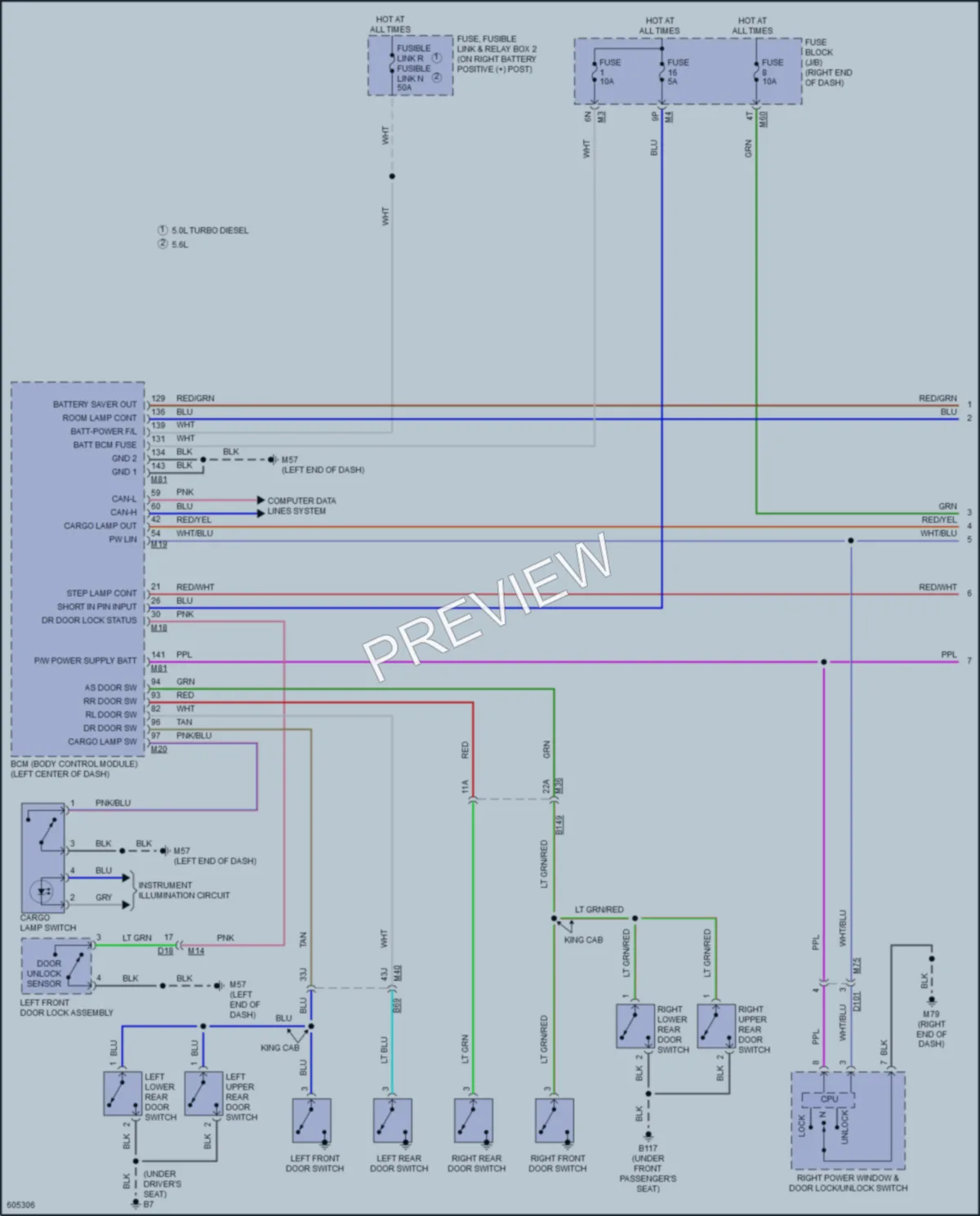 2018 Nissan Titan Interior Lights wiring diagram preview
