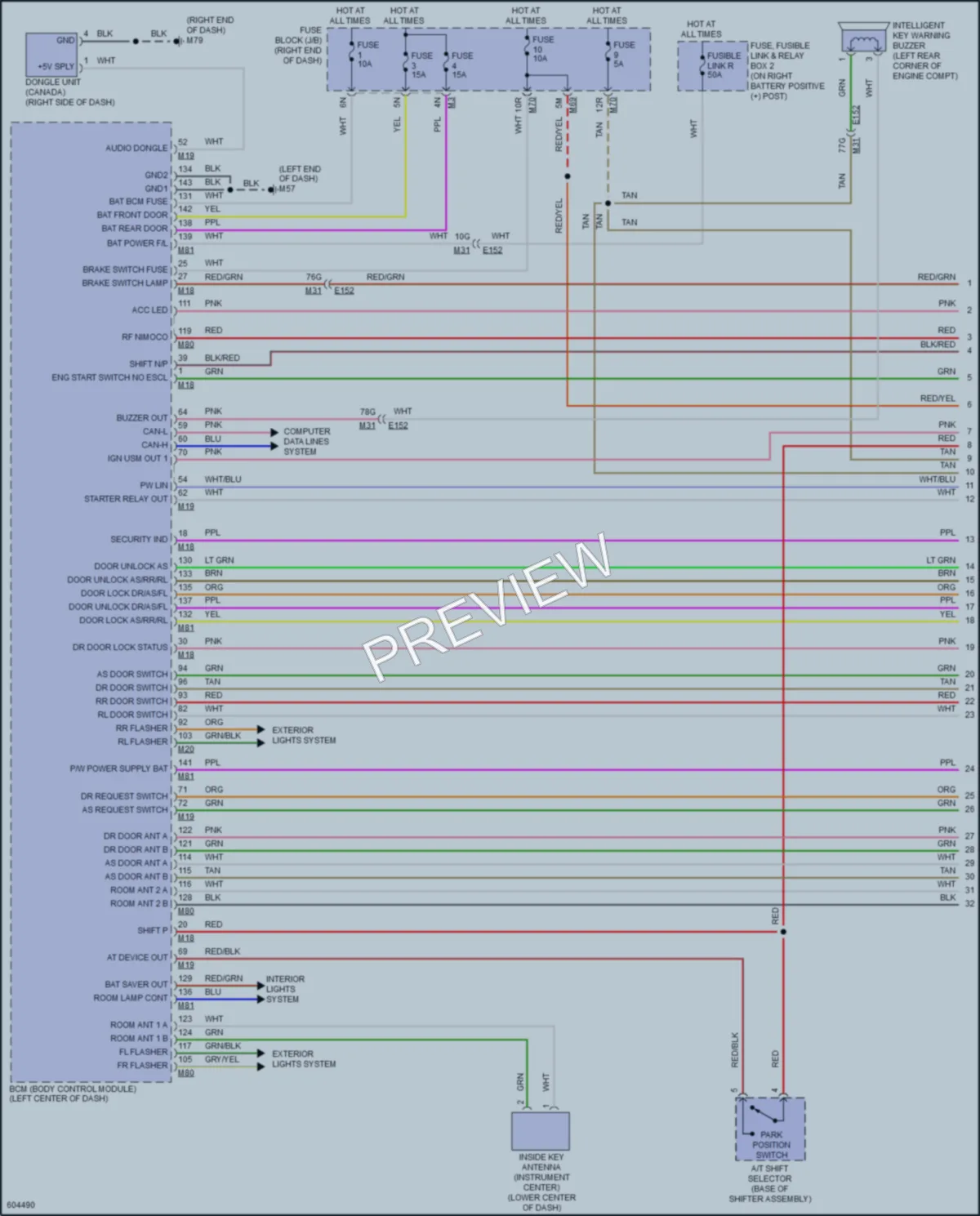 2018 Nissan Titan Power Door Locks wiring diagram preview