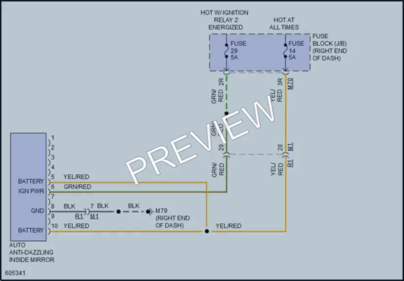 2018 Nissan Titan Power Mirrors wiring diagram preview