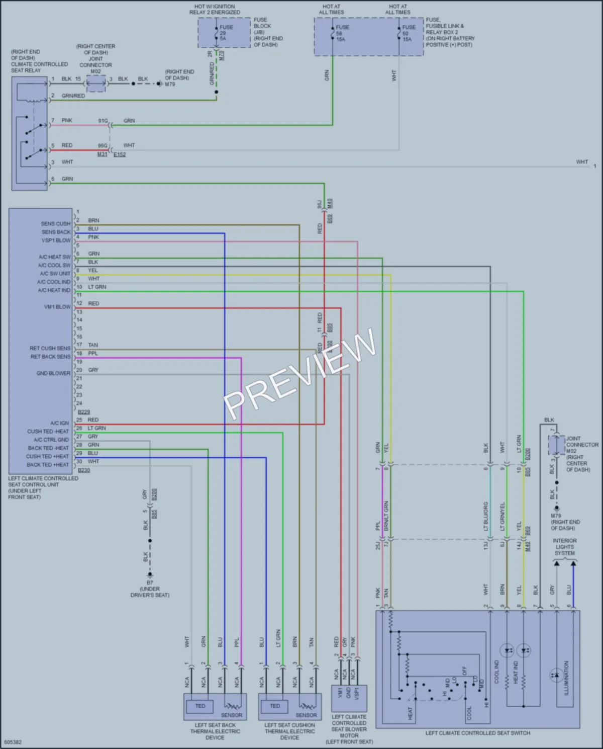 2018 Nissan Titan Power Seats wiring diagram preview