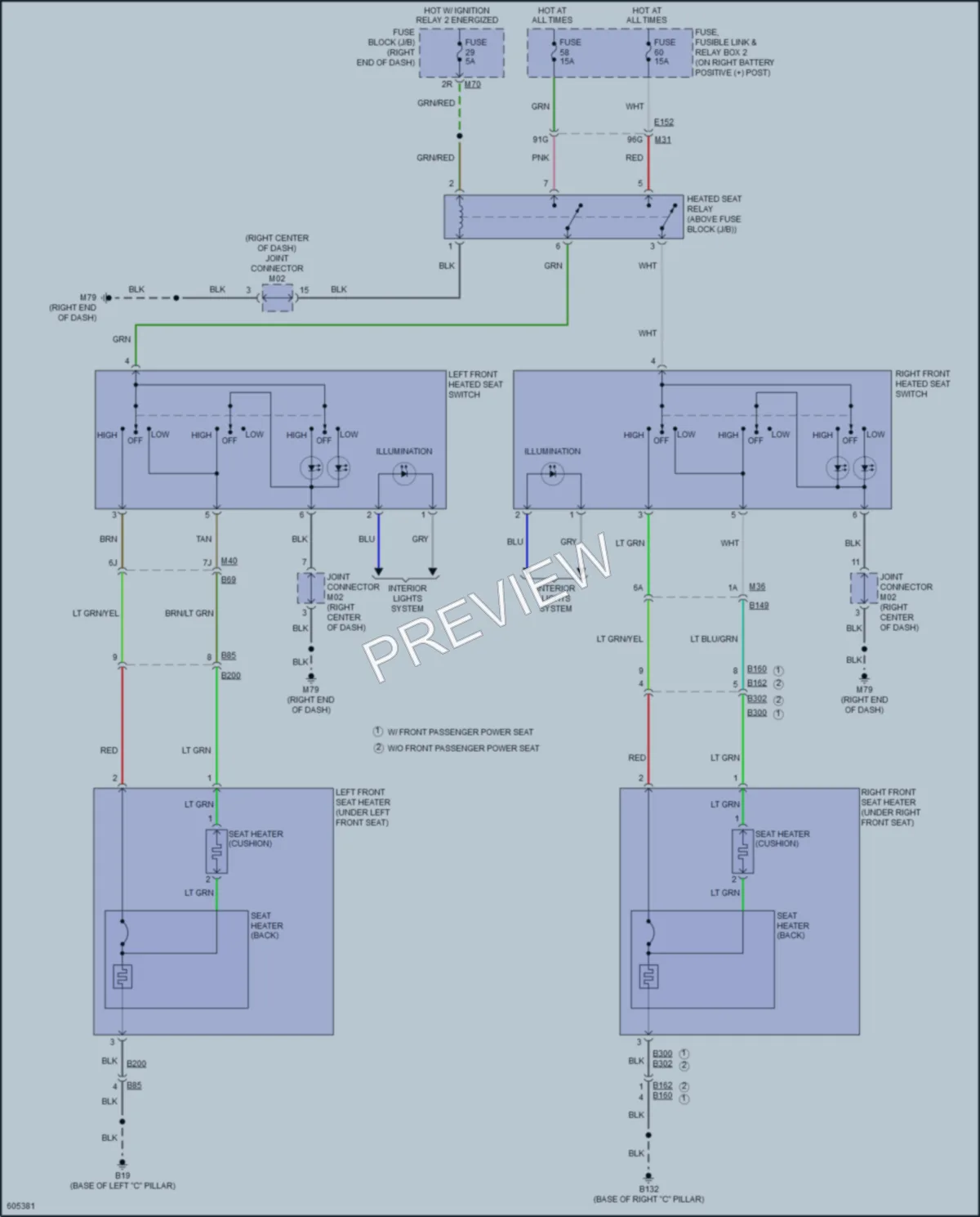 2018 Nissan TitanXD Power Seats wiring diagram preview