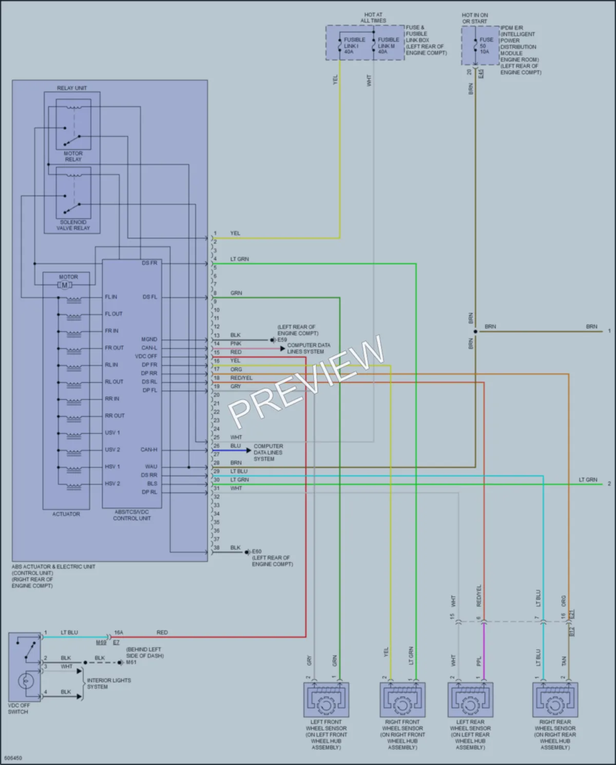2018 Nissan Versa Anti Lock Brakes wiring diagram preview