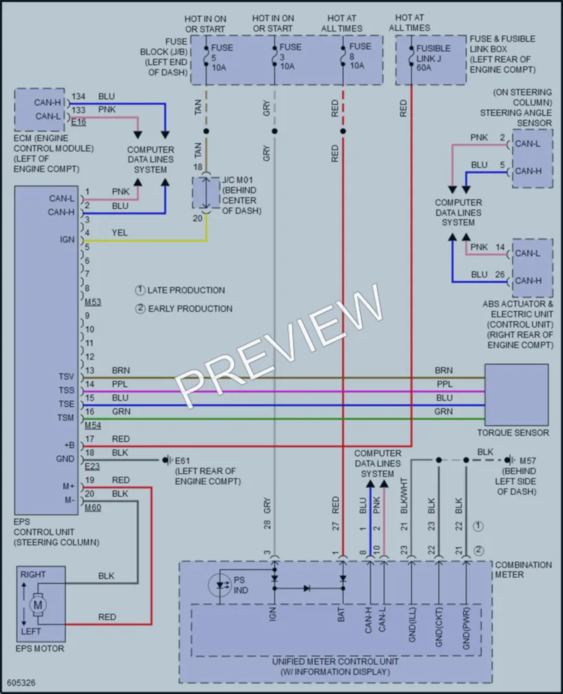 2018 Nissan Versa Electronic Power Steering wiring diagram preview
