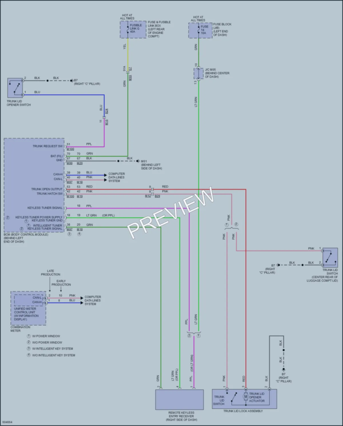 2018 Nissan Versa Trunk Tailgate Fuel Door wiring diagram preview