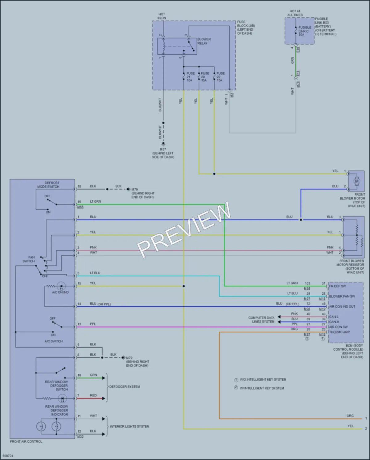 2018 Nissan VersaNote Air Conditioning wiring diagram preview