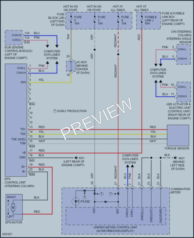 2018 Nissan VersaNote Electronic Power Steering wiring diagram preview