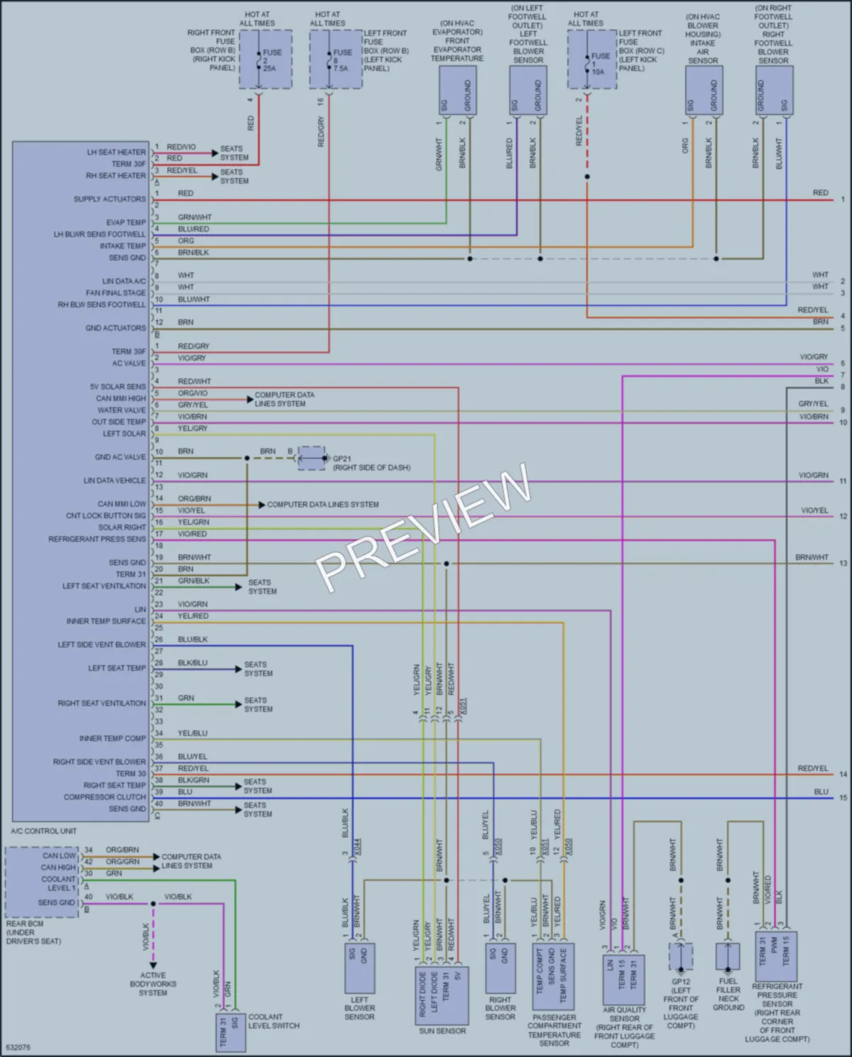 2018 Porsche 718Boxster Air Conditioning wiring diagram preview