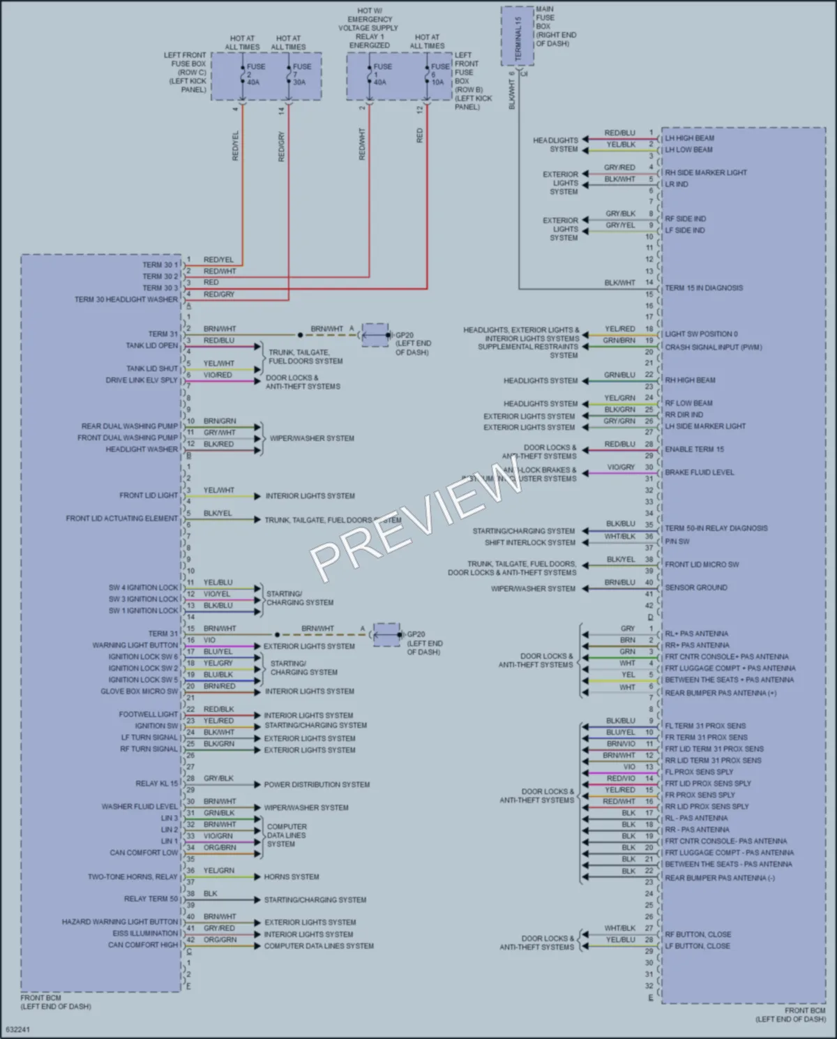 2018 Porsche 718Boxster Body Control Modules wiring diagram preview