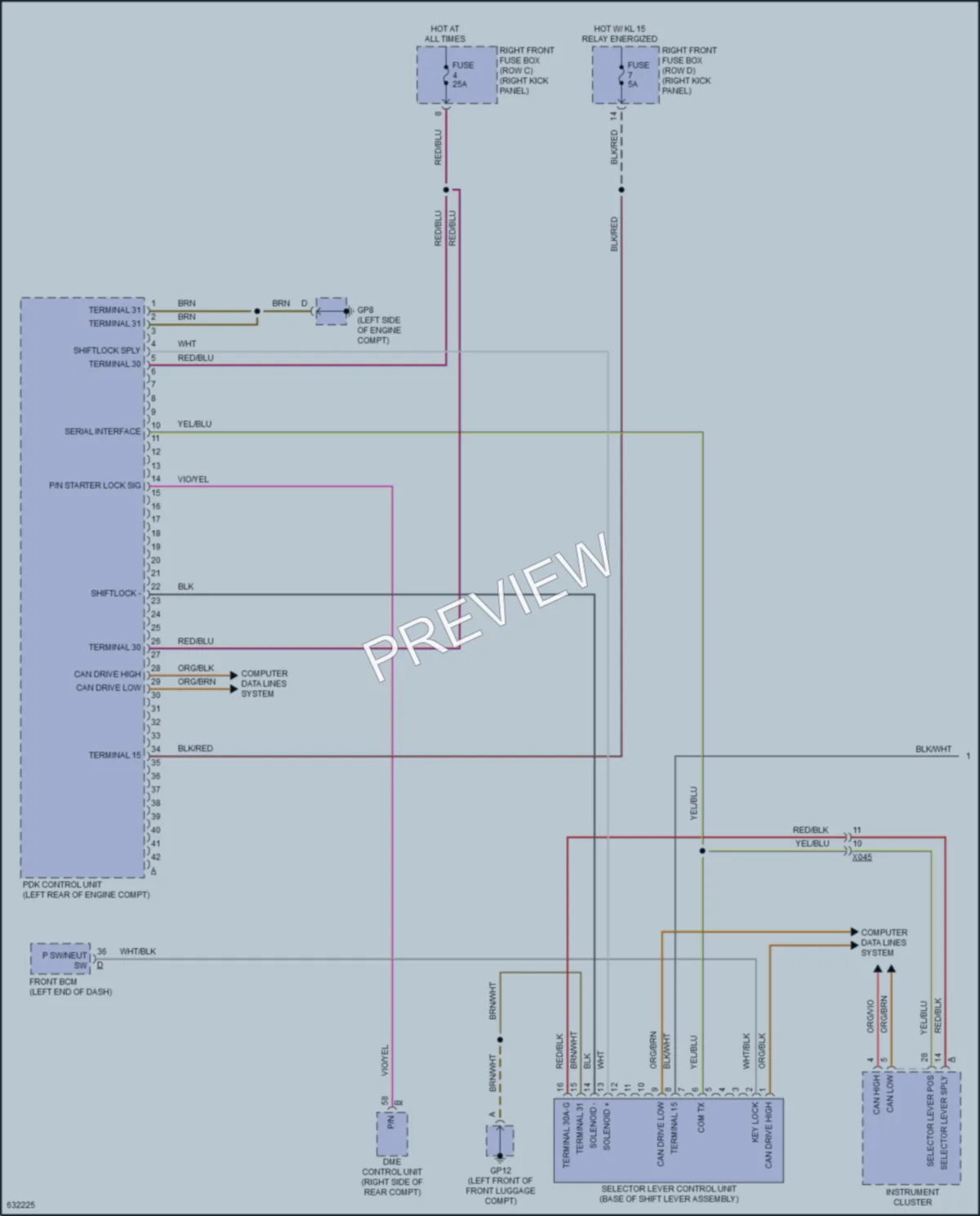 2018 Porsche 718Boxster Transmission wiring diagram preview