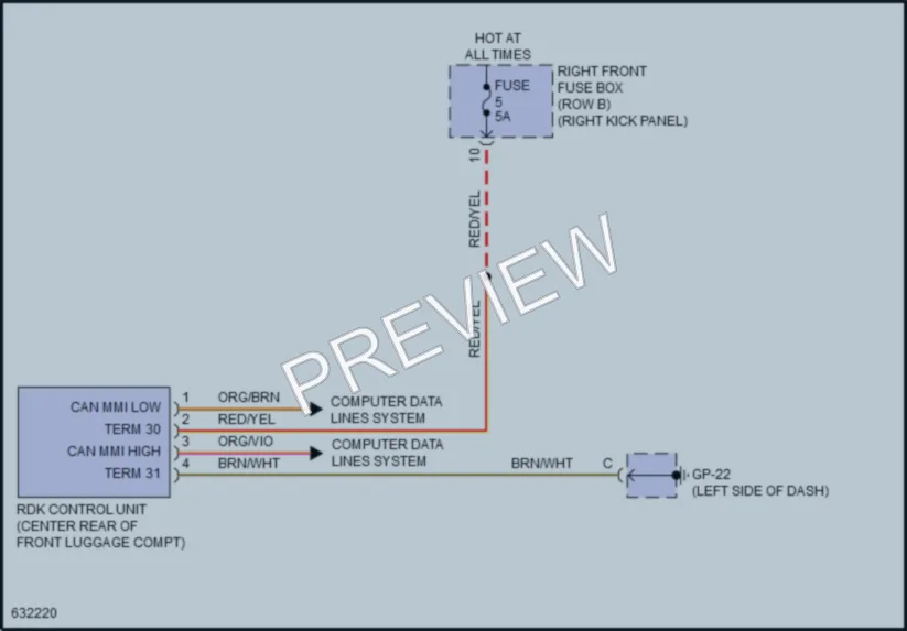 2018 Porsche 718Boxster Warning Systems wiring diagram preview