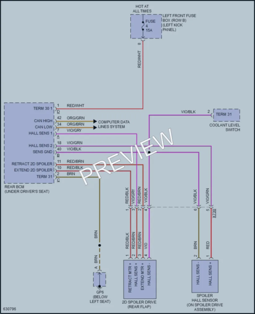 2018 Porsche 718Cayman Active Bodyworks wiring diagram preview