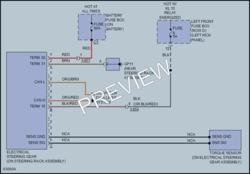 2018 Porsche 718Cayman Electronic Power Steering wiring diagram preview