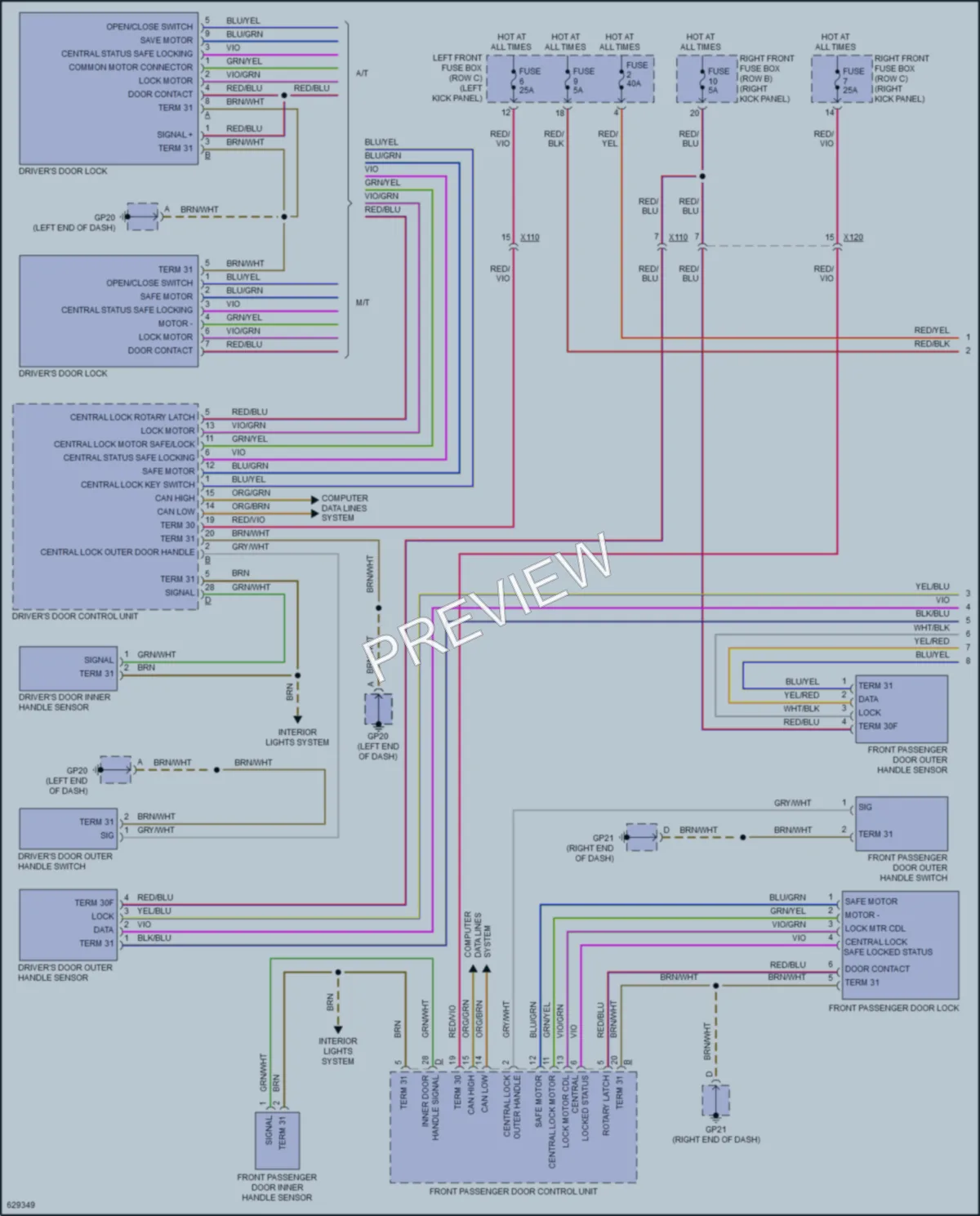 2018 Porsche 911 Anti Theft wiring diagram preview