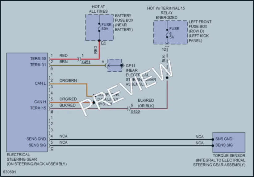 2018 Porsche 911 Electronic Power Steering wiring diagram preview