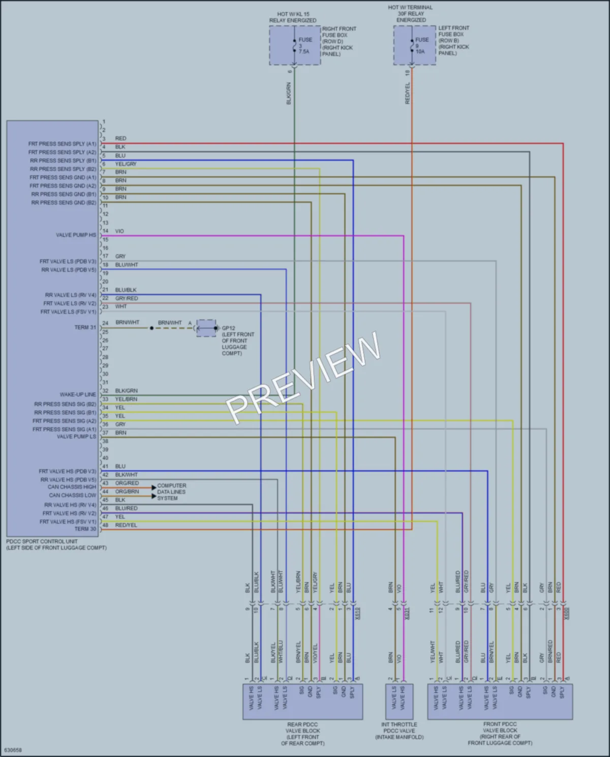 2018 Porsche 911 Electronic Suspension wiring diagram preview