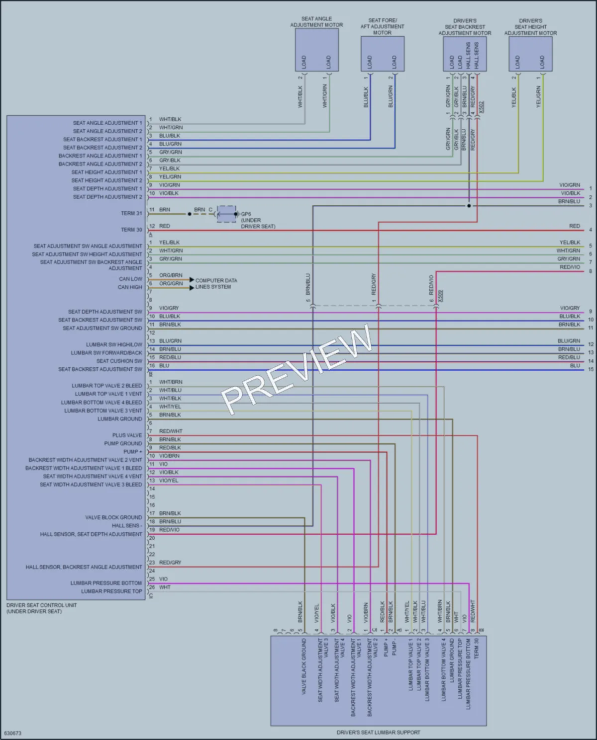 2018 Porsche 911 Memory Systems wiring diagram preview