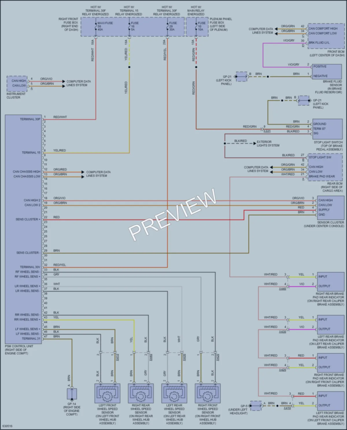 2018 Porsche Cayenne Anti Lock Brakes wiring diagram preview