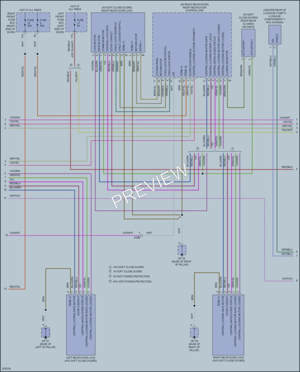 2018 Porsche Cayenne Anti Theft wiring diagram preview