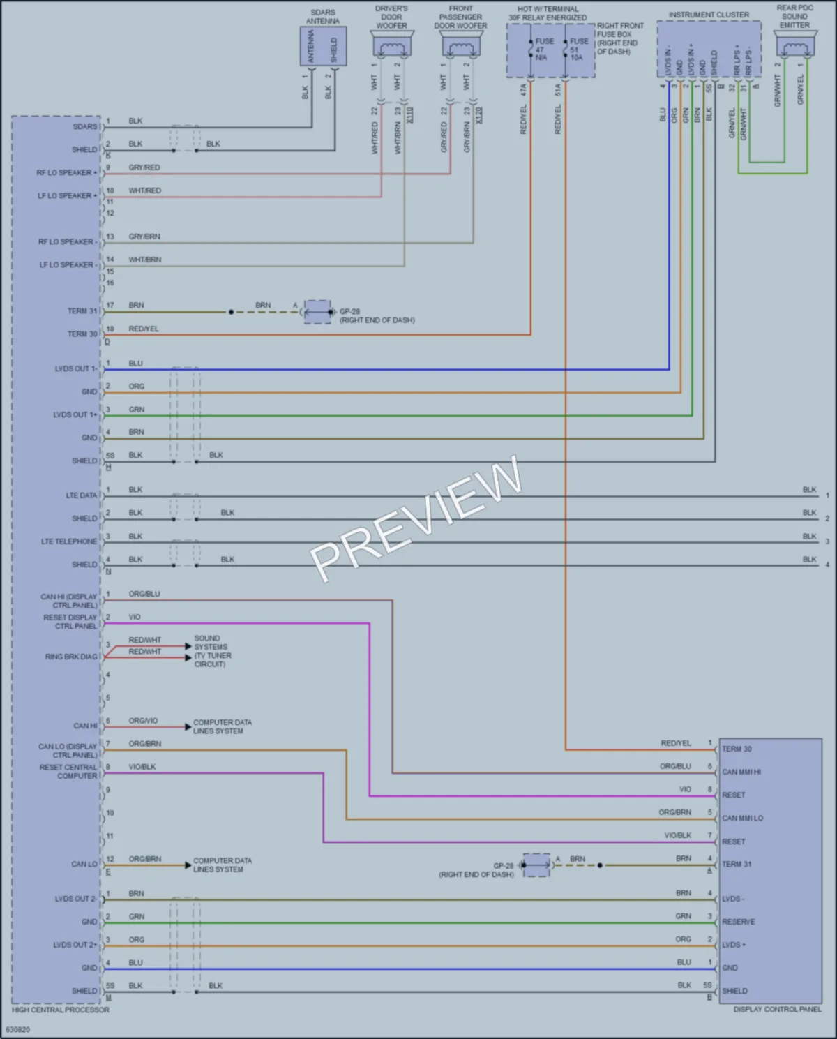 2018 Porsche Cayenne Radio wiring diagram preview
