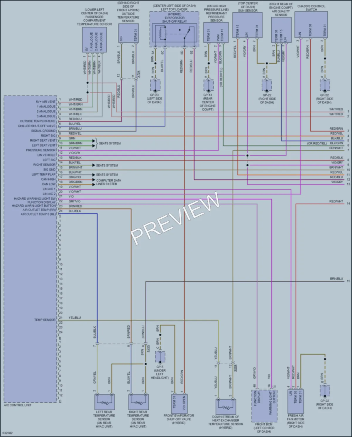 2018 Porsche CayenneHybrid Air Conditioning wiring diagram preview
