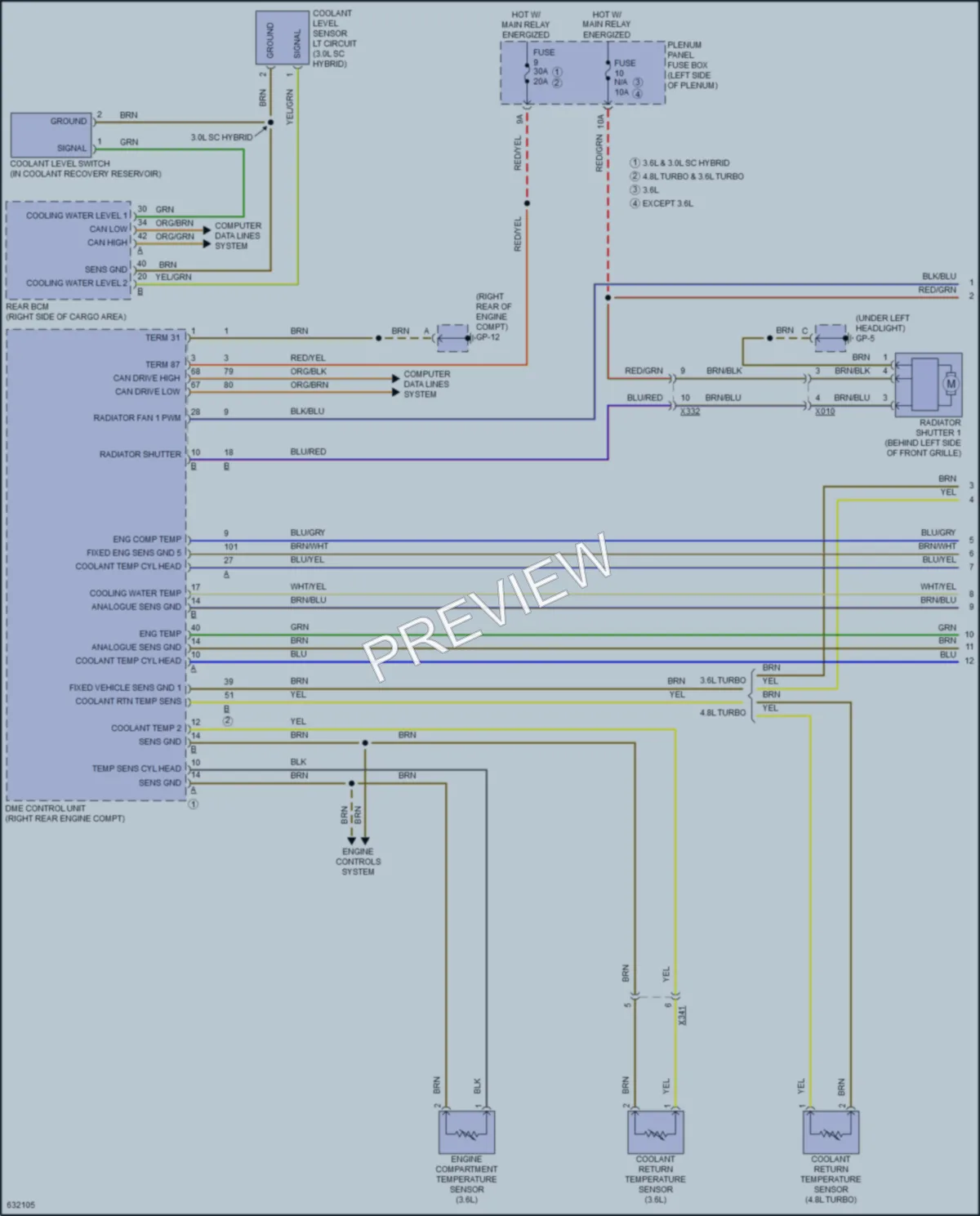 2018 Porsche CayenneHybrid Cooling Fan wiring diagram preview