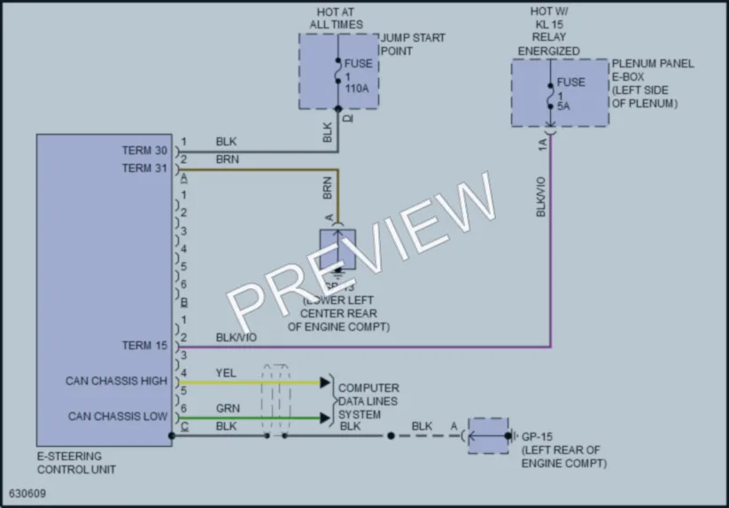 2018 Porsche Macan Electronic Power Steering wiring diagram preview
