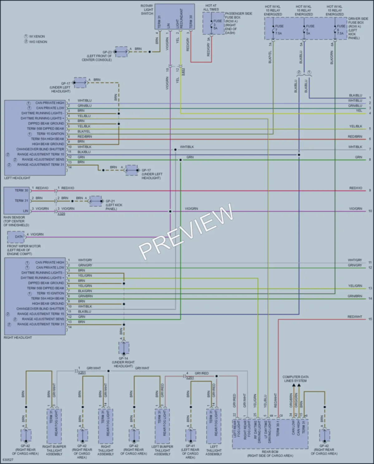 2018 Porsche Macan Headlights wiring diagram preview
