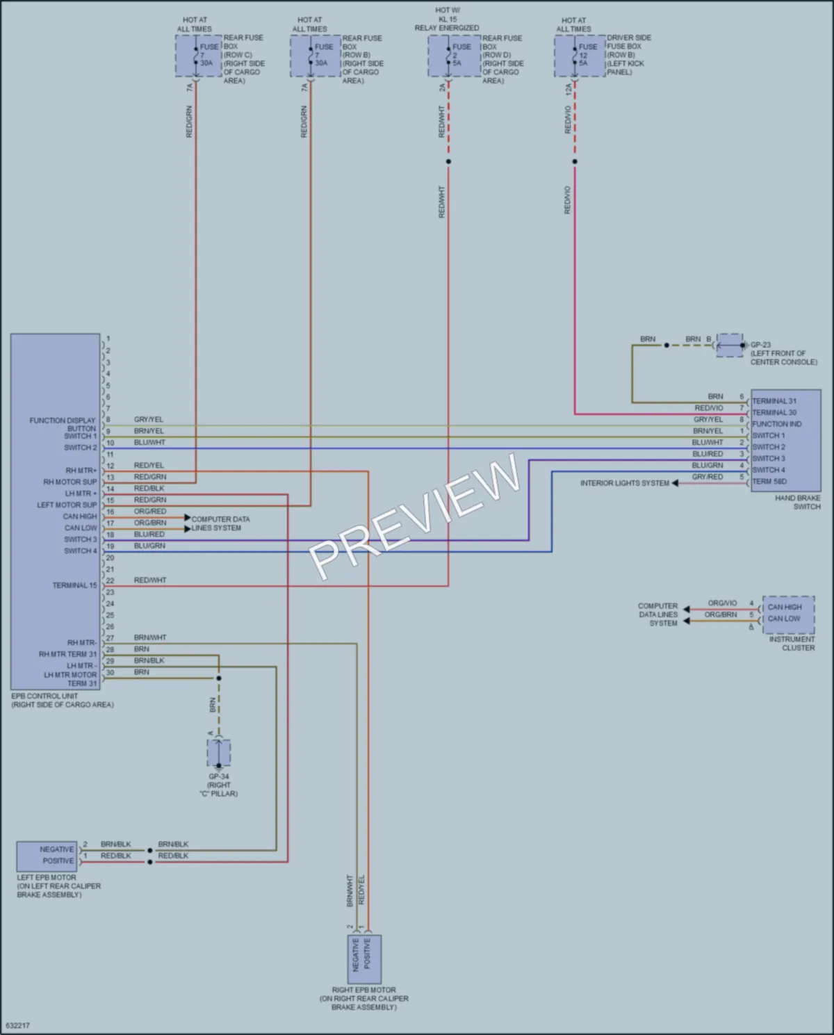 2018 Porsche Macan Shift Interlock wiring diagram preview