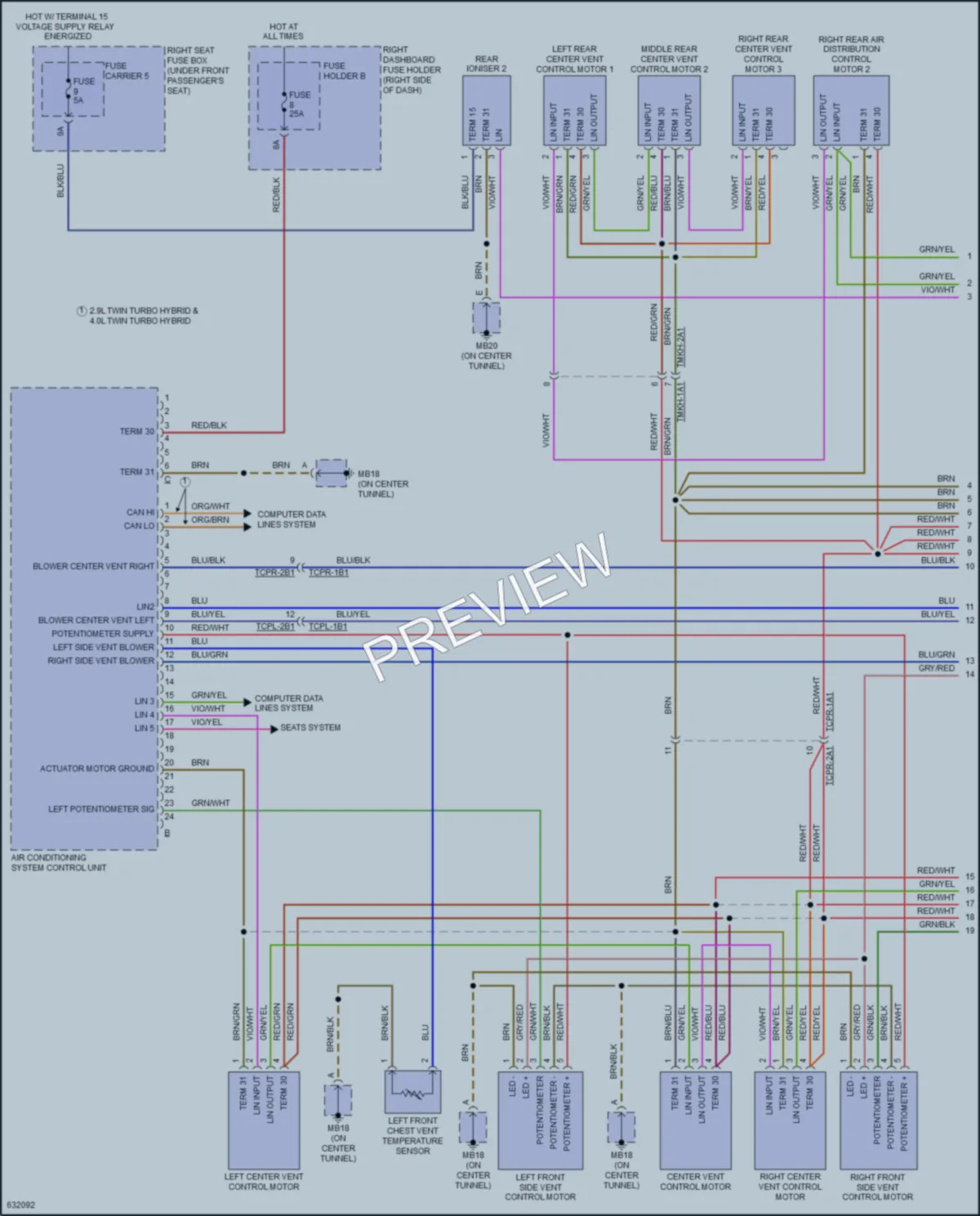 2018 Porsche PanameraHybrid Air Conditioning wiring diagram preview