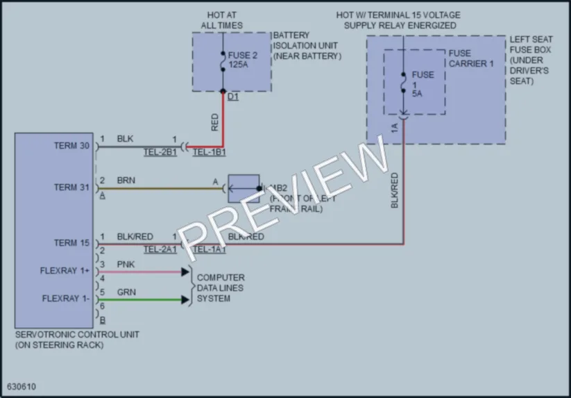 2018 Porsche PanameraHybrid Electronic Power Steering wiring diagram preview