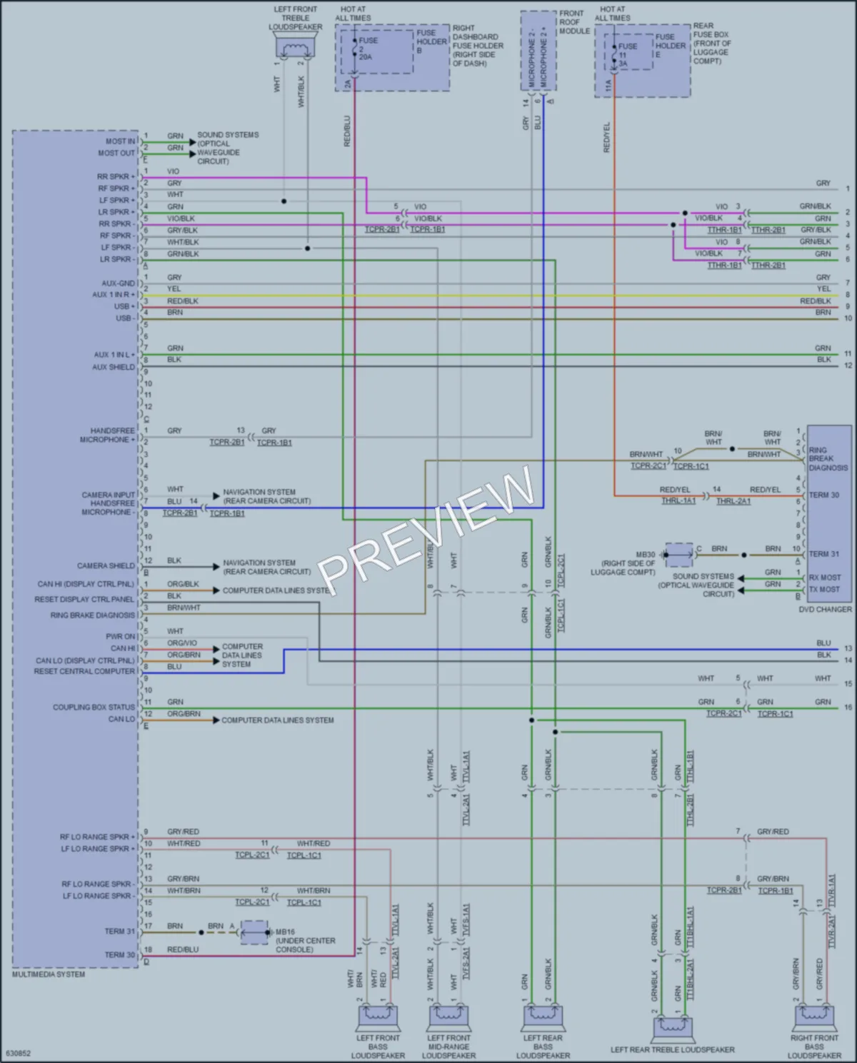 2018 Porsche PanameraHybrid Radio wiring diagram preview
