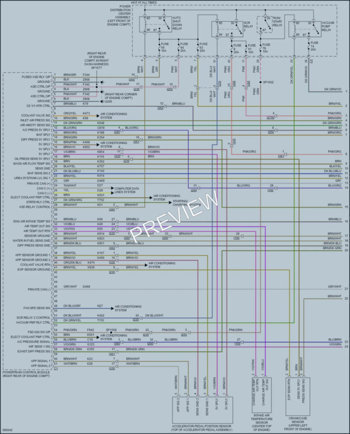 2018 Ram 1500Pickup Engine Performance wiring diagram preview