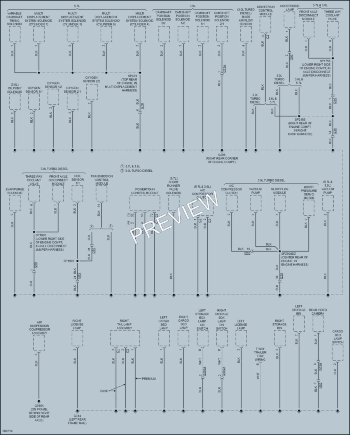 2018 Ram 1500Pickup Ground Distribution wiring diagram preview