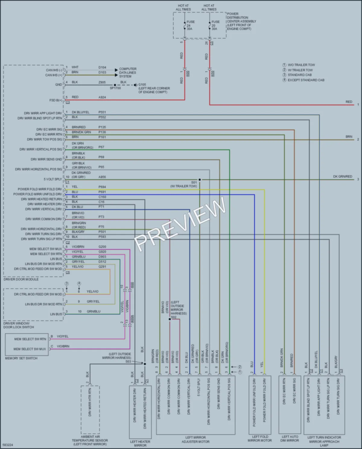 2018 Ram 1500Pickup Memory Systems wiring diagram preview