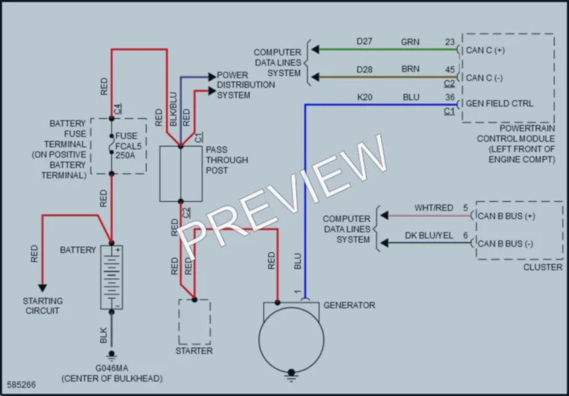 2018 Ram 1500ProMaster Starting Charging wiring diagram preview