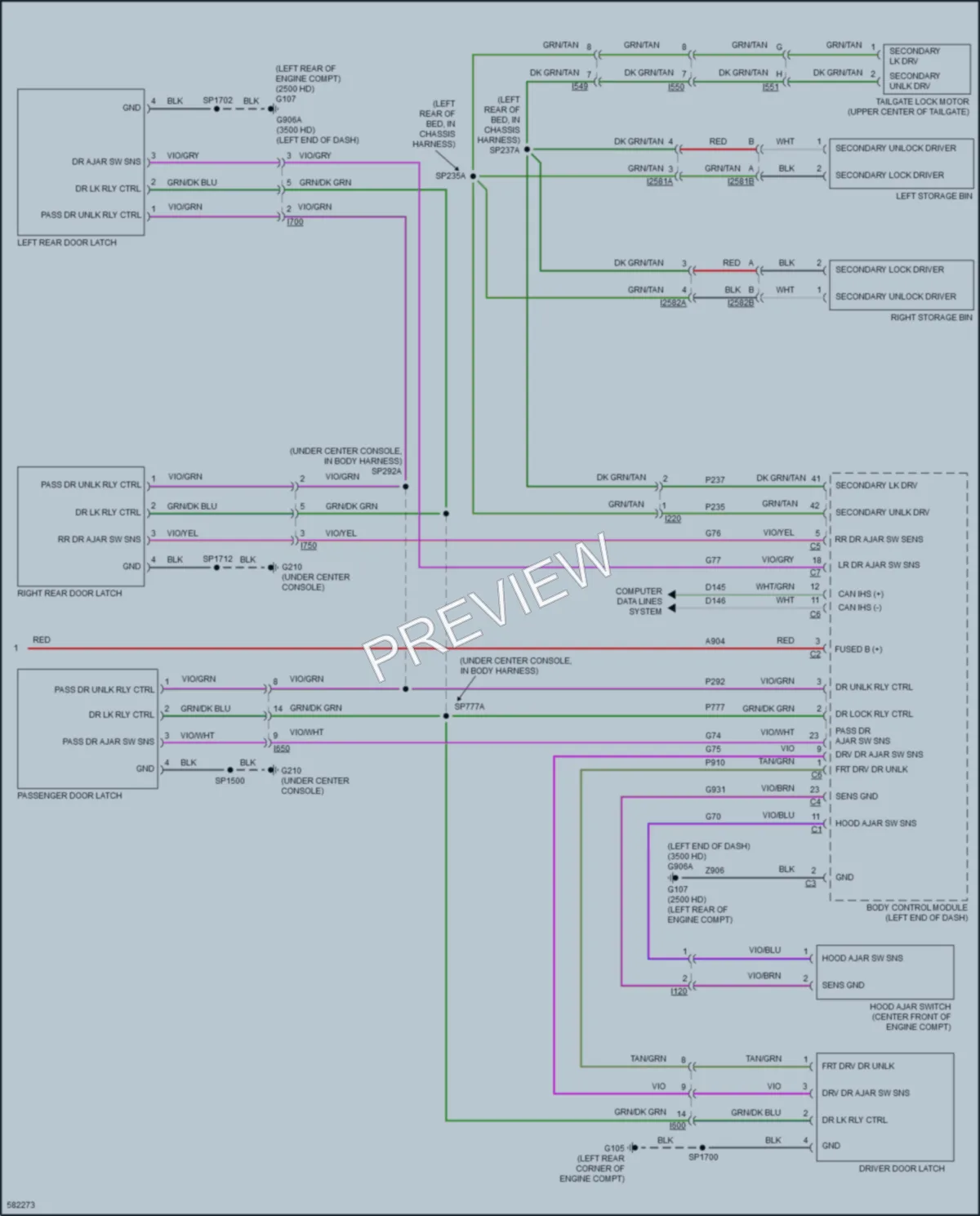 2018 Ram 2500Pickup Anti Theft wiring diagram preview