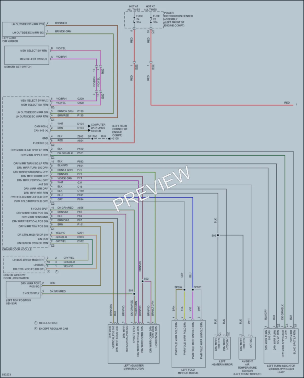2018 Ram 2500Pickup Memory Systems wiring diagram preview