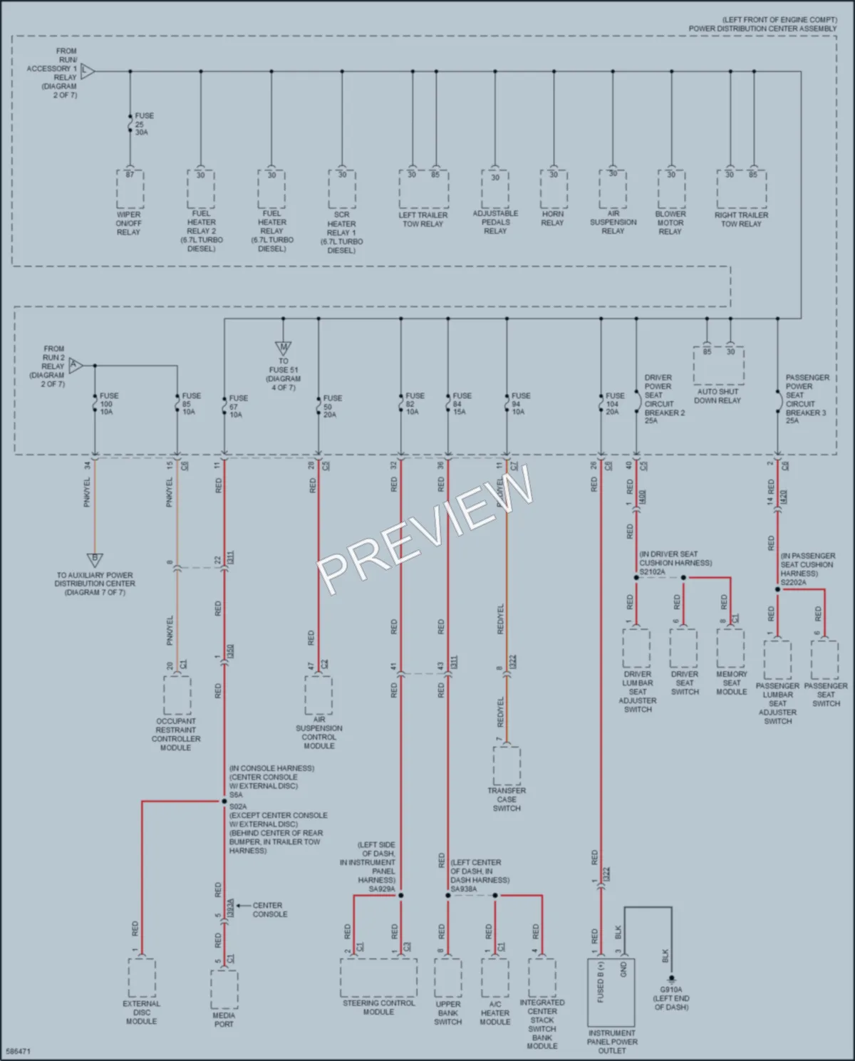 2018 Ram 2500Pickup Power Distribution wiring diagram preview