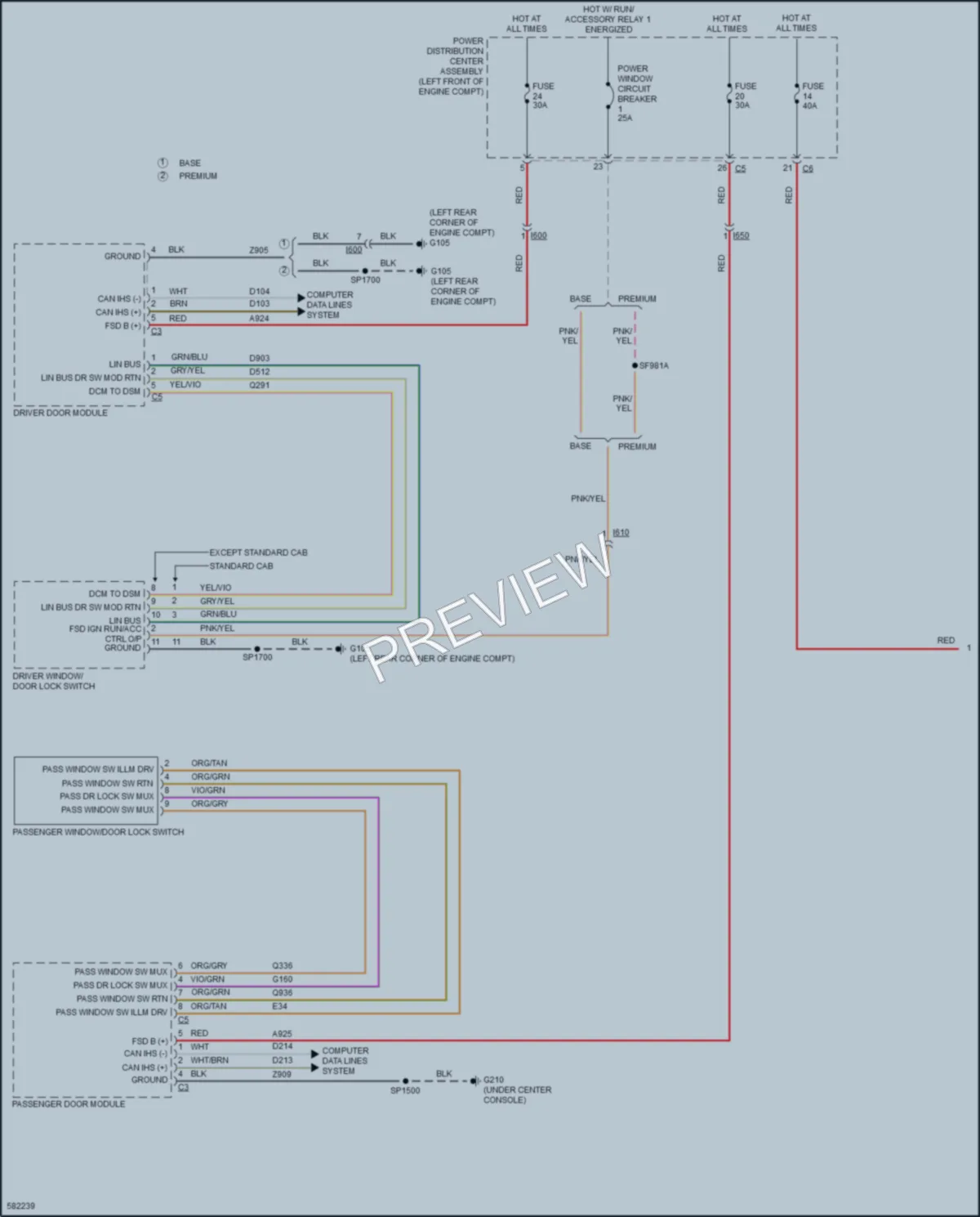 2018 Ram 2500Pickup Power Door Locks wiring diagram preview