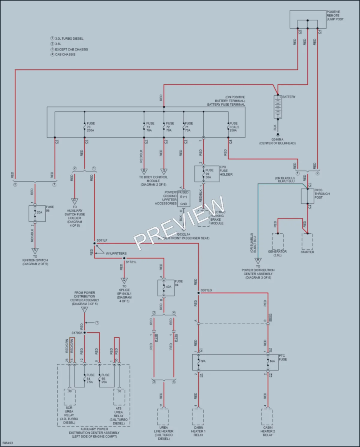 2018 Ram 2500ProMaster Power Distribution wiring diagram preview