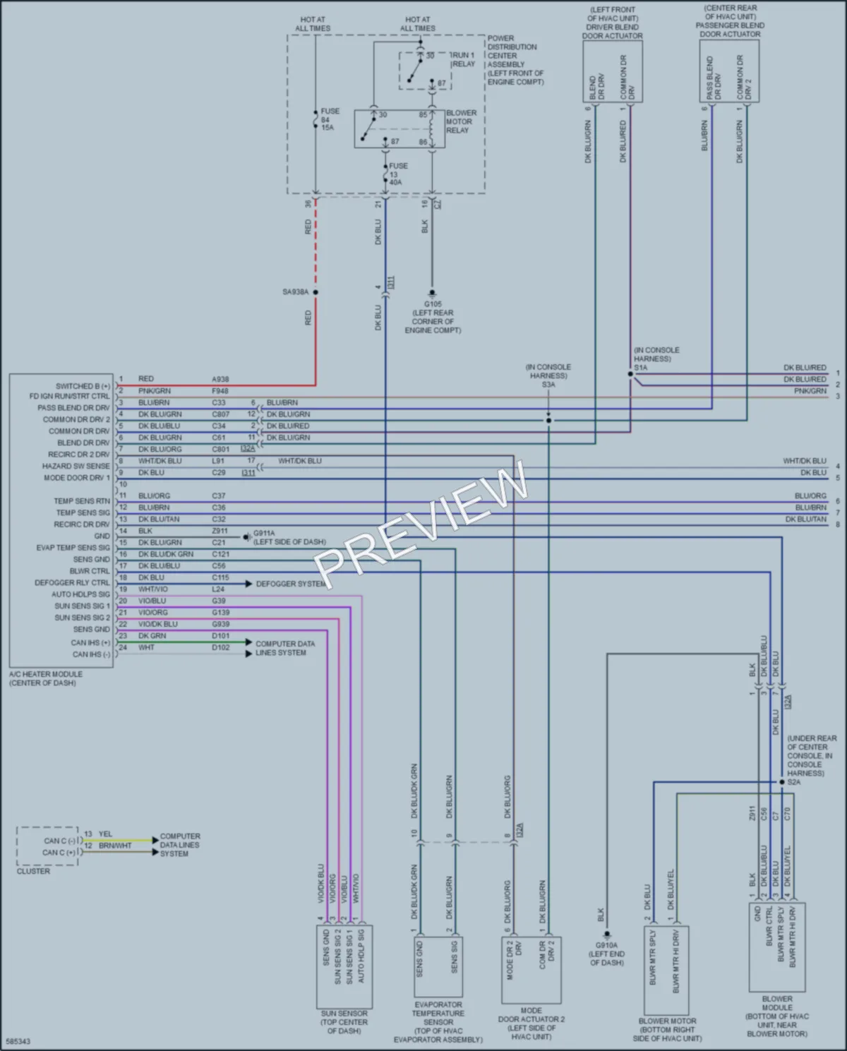 2018 Ram 3500Pickup Air Conditioning wiring diagram preview