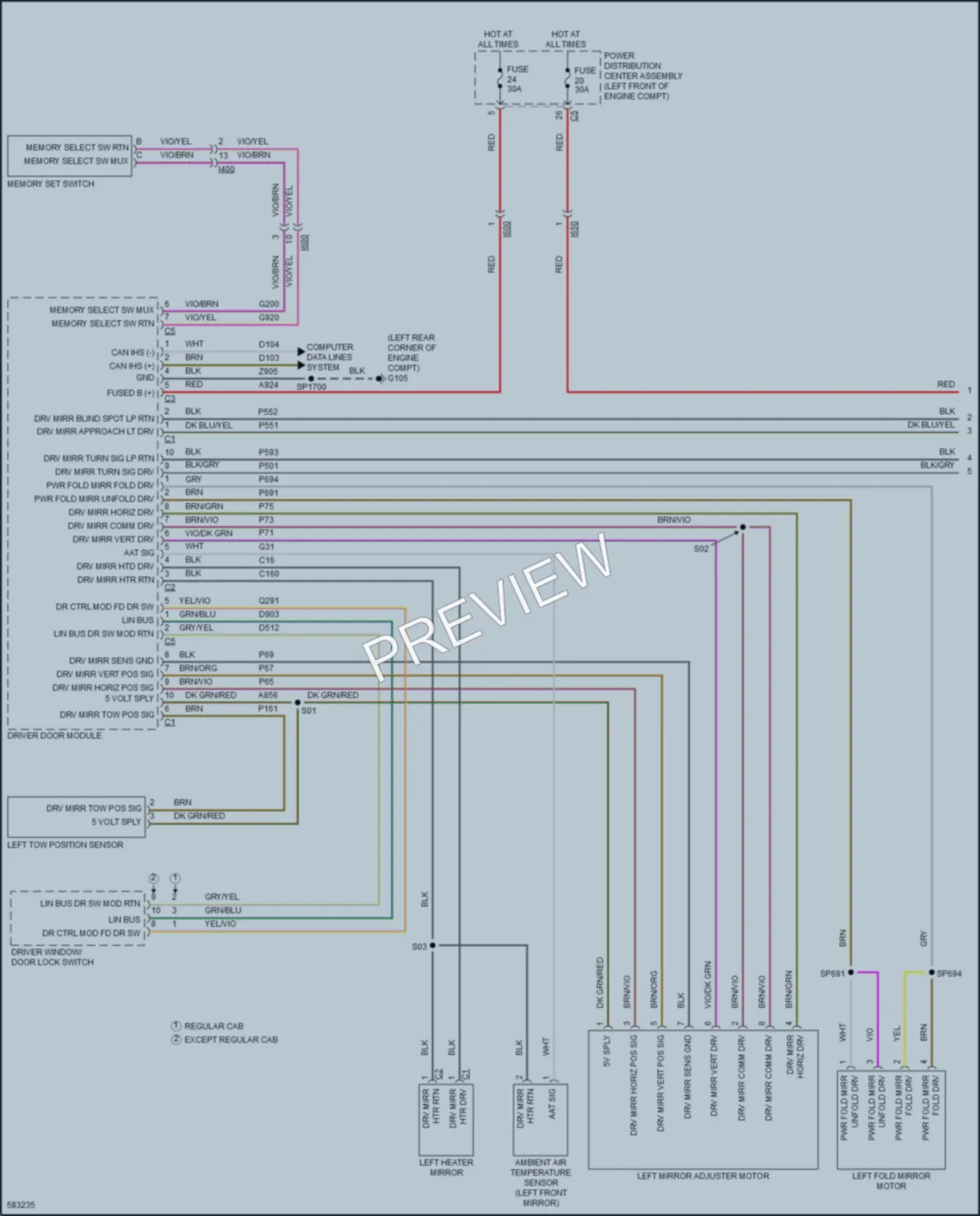 2018 Ram 3500Pickup Memory Systems wiring diagram preview