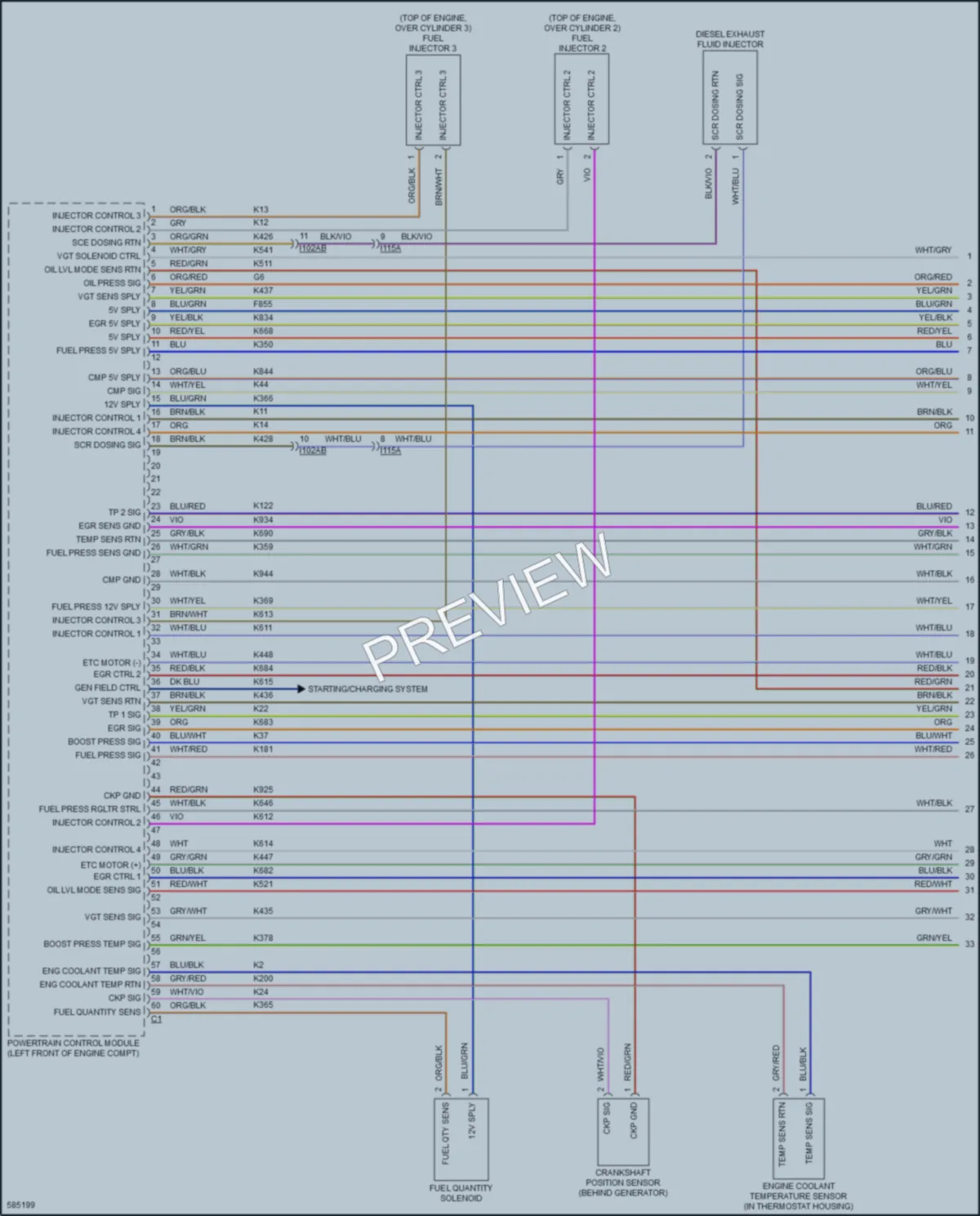 2018 Ram 3500ProMaster Engine Performance wiring diagram preview