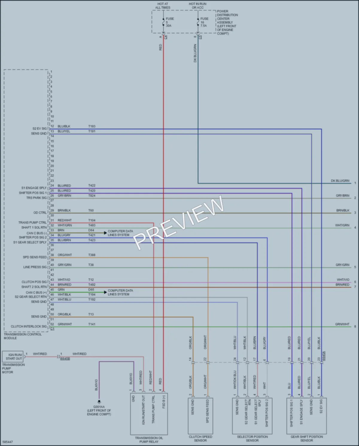 2018 Ram 3500ProMaster Transmission wiring diagram preview