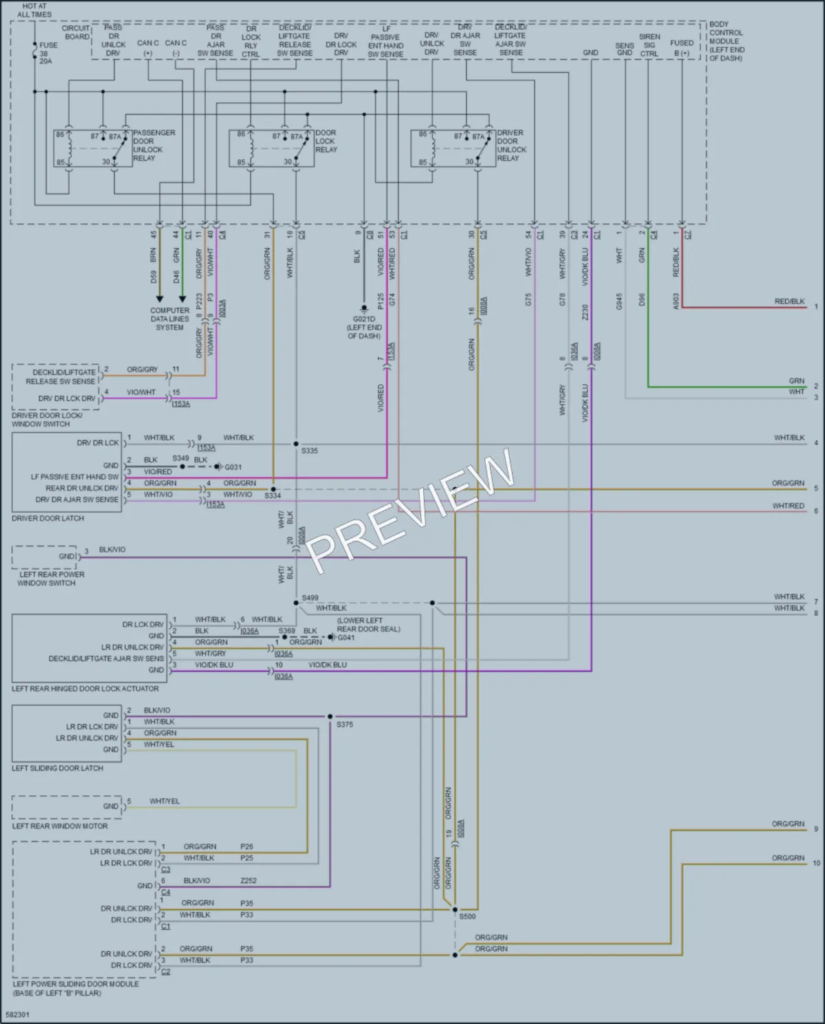 2018 Ram ProMasterCity Anti Theft wiring diagram preview